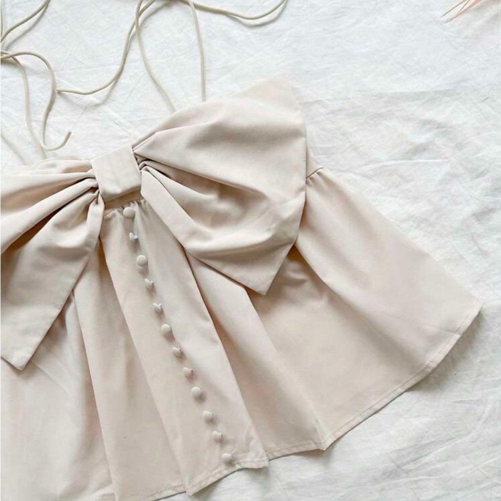 Cream Bow Detail Camisole Top